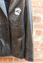 Load image into Gallery viewer, Ladies Distressed Vintage Black Panther Party Leather Jacket Medium Kargo Fresh