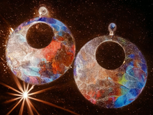 Load image into Gallery viewer, Large Abstract handpainted Wooden Earrings Kargo Fresh