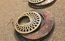 Load image into Gallery viewer, Large Abstract handpainted Wooden Earrings Kargo Fresh