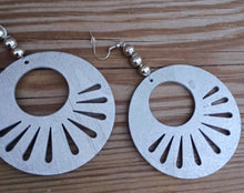 Load image into Gallery viewer, Large Abstract handpainted Wooden Earrings Kargo Fresh