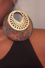 Load image into Gallery viewer, Large Abstract handpainted Wooden Earrings Kargo Fresh
