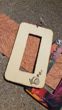 Load image into Gallery viewer, Large Abstract handpainted Wooden Square Earrings Kargo Fresh