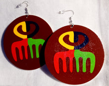 Load image into Gallery viewer, Large Adinkra symbol Earrings Kargo Fresh