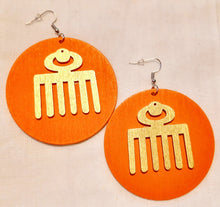 Load image into Gallery viewer, Large Adinkra symbol Earrings Kargo Fresh