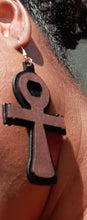 Load image into Gallery viewer, Large Classic Wooden Ankh Earrings Kargo Fresh