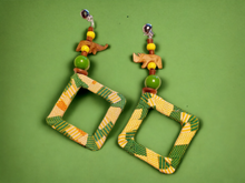 Load image into Gallery viewer, Large Handmade Handcarved Wooden Native African Animals Clip on Earrings Kargo Fresh