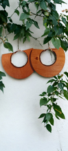 Load image into Gallery viewer, Large Metal and Wooden Hoop Earrings Kargo Fresh
