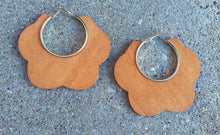 Load image into Gallery viewer, Large Wooden Hoop Earrings Kargo Fresh