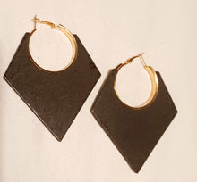 Load image into Gallery viewer, Large Wooden Hoop Earrings Kargo Fresh