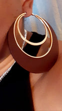 Load image into Gallery viewer, Large and Chunky Wooden Hoop Earrings Kargo Fresh