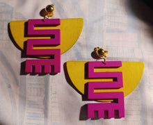 Load image into Gallery viewer, Large handmade adinkra symbol clip ons Kargo Fresh