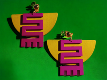 Load image into Gallery viewer, Large handmade adinkra symbol clip ons Kargo Fresh