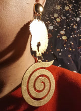 Load image into Gallery viewer, Large handmade wooden africa clip on earrings Kargo Fresh