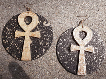 Load image into Gallery viewer, Large handpainted Ankh Earrings Kargo Fresh