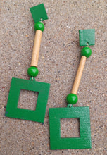 Load image into Gallery viewer, Large handpainted boho earrings Kargo Fresh