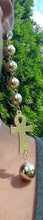 Load image into Gallery viewer, Large handpainted handmade gold Ankh Earrings Kargo Fresh
