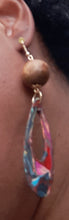 Load image into Gallery viewer, Large handpainted wooden Hoop Earrings Kargo Fresh
