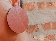 Load image into Gallery viewer, Large minimalist handpainted disc earrings Kargo Fresh