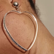Load image into Gallery viewer, Large rhinestone clip on hoop earrings Kargo Fresh