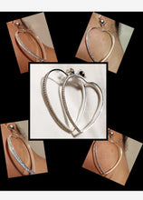 Load image into Gallery viewer, Large rhinestone clip on hoop earrings Kargo Fresh