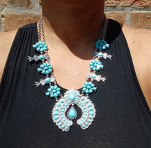 Load image into Gallery viewer, Large squash blossom necklace and clip on earrings set Kargo Fresh