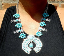 Load image into Gallery viewer, Large squash blossom necklace and clip on earrings set Kargo Fresh