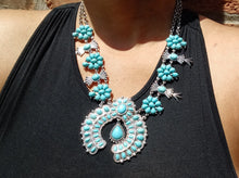 Load image into Gallery viewer, Large squash blossom necklace and clip on earrings set Kargo Fresh