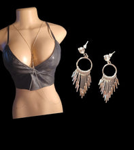 Load image into Gallery viewer, Light silver body chain and matching earrings Kargo Fresh