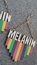 Load image into Gallery viewer, MELANIN Statement RBGY wooden Earrings Kargo Fresh