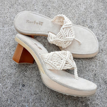 Load image into Gallery viewer, Macrame and Wood Boho Sandals 8 Kargo Fresh