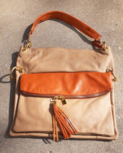 Load image into Gallery viewer, Made In Italy Leather Fold Over Tote Kargo Fresh