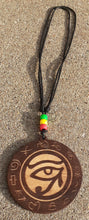 Load image into Gallery viewer, Mens Adjustable Wooden EYE OF RA Necklace Kargo Fresh