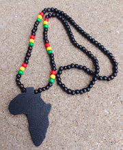 Load image into Gallery viewer, Mens Afrocentric Wooden Necklace Kargo Fresh