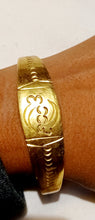 Load image into Gallery viewer, Mens Antique African Adinkra Symbol Brass Bracelet Kargo Fresh