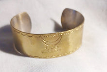 Load image into Gallery viewer, Mens Antique African Adinkra Symbol Brass Bracelet Kargo Fresh