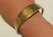 Load image into Gallery viewer, Mens Antique African Adinkra Symbol Brass Bracelet Kargo Fresh