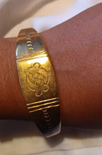 Load image into Gallery viewer, Mens Antique African Adinkra Symbol Brass Bracelet Kargo Fresh
