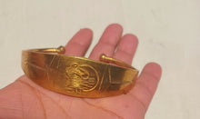 Load image into Gallery viewer, Mens Antique African Adinkra Symbol Brass Bracelet Kargo Fresh