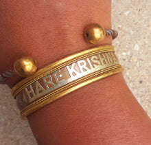 Load image into Gallery viewer, Mens Antique Hare Krishna Copper and Brass Bracelet Set Kargo Fresh