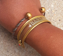 Load image into Gallery viewer, Mens Antique Hare Krishna Copper and Brass Bracelet Set Kargo Fresh