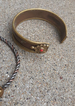 Load image into Gallery viewer, Mens Antique Hare Krishna Copper and Brass Bracelet Set Kargo Fresh