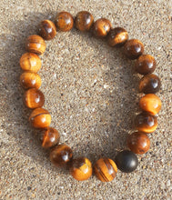 Load image into Gallery viewer, Mens Genuine Tigers Eye Bead Layering Bracelet Kargo Fresh