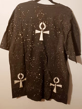 Load image into Gallery viewer, Mens Hand dyed Mudcloth, Ankh and Gye Nyame Tee Kargo Fresh