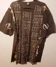 Load image into Gallery viewer, Mens Hand dyed Mudcloth, Ankh and Gye Nyame Tee Kargo Fresh