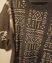 Load image into Gallery viewer, Mens Hand dyed Mudcloth, Ankh and Gye Nyame Tee Kargo Fresh