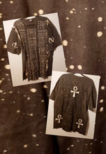 Load image into Gallery viewer, Mens Hand dyed Mudcloth, Ankh and Gye Nyame Tee Kargo Fresh