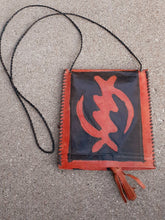 Load image into Gallery viewer, Mens Handmade Leather Gye Nyame Neck Pouch Kargo Fresh