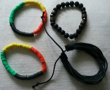 Load image into Gallery viewer, Mens RBGY Afrocentric Layering Bracelet set Kargo Fresh