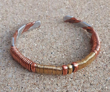 Load image into Gallery viewer, Mens Vintage African Copper and Brass Bracelet Kargo Fresh