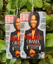 Load image into Gallery viewer, Michelle Obama Ebony Magazine Earrings Kargo Fresh